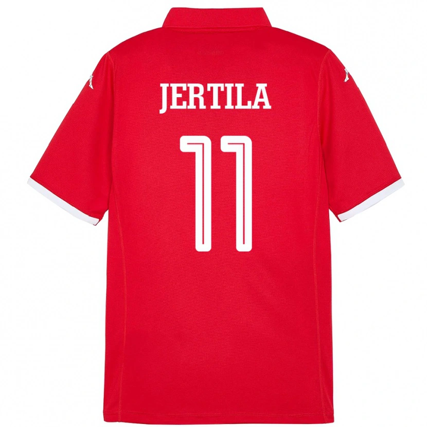 Danxen Mænd Tunesien Hedi Jertila #11 Rød Hjemmebane Spillertrøjer 24-26 Trøje T-Shirt