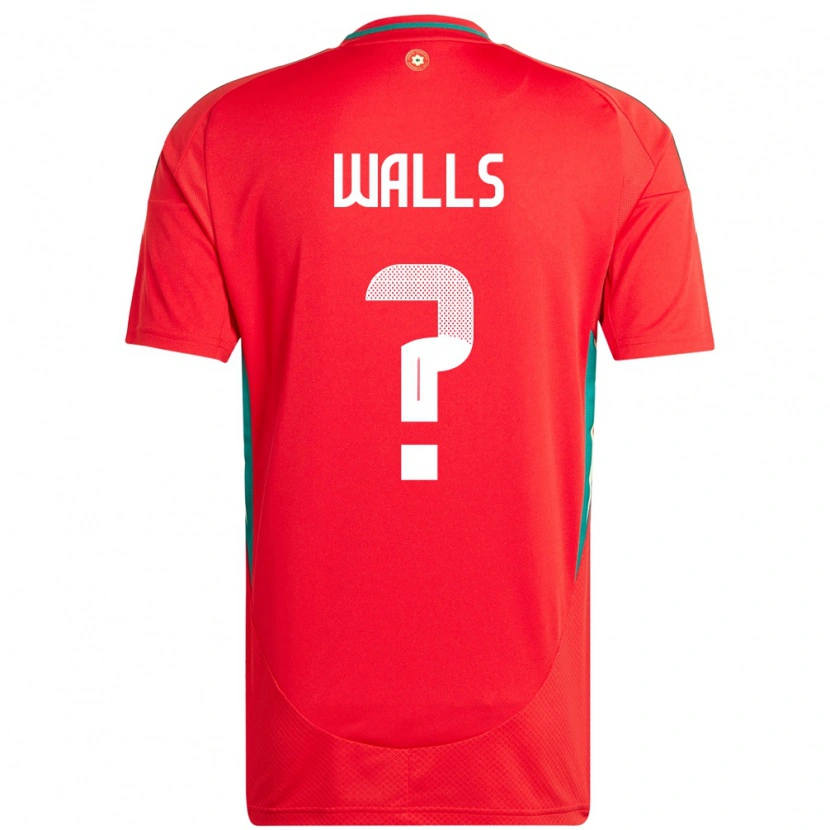 Danxen Mænd Wales Archie Walls #0 Rød Hjemmebane Spillertrøjer 24-26 Trøje T-Shirt