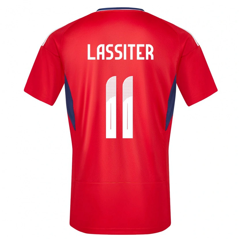 Danxen Mænd Costa Rica Ariel Lassiter #11 Rød Hjemmebane Spillertrøjer 24-26 Trøje T-Shirt