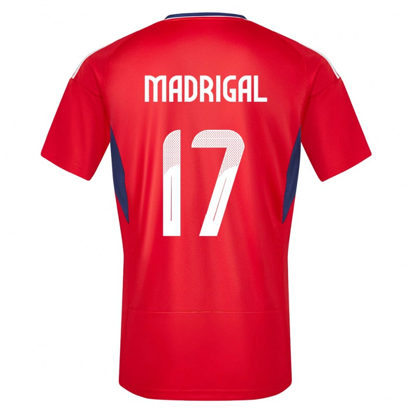 Danxen Mænd Costa Rica Warren Madrigal #17 Rød Hjemmebane Spillertrøjer 24-26 Trøje T-Shirt