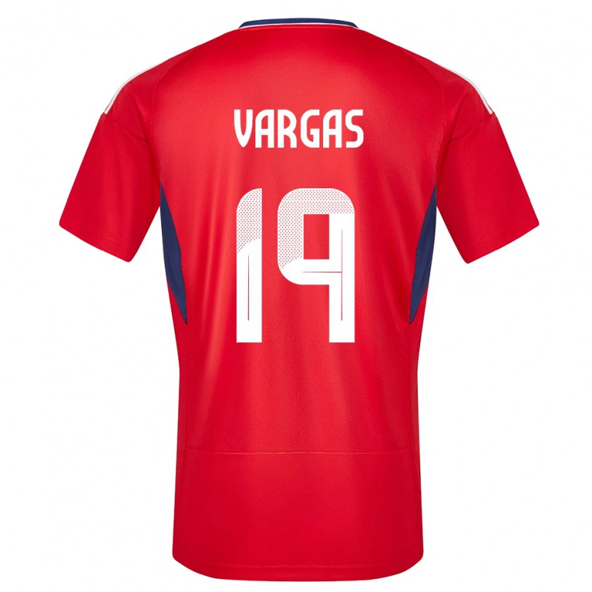Danxen Mænd Costa Rica Kenneth Vargas #19 Rød Hjemmebane Spillertrøjer 24-26 Trøje T-Shirt
