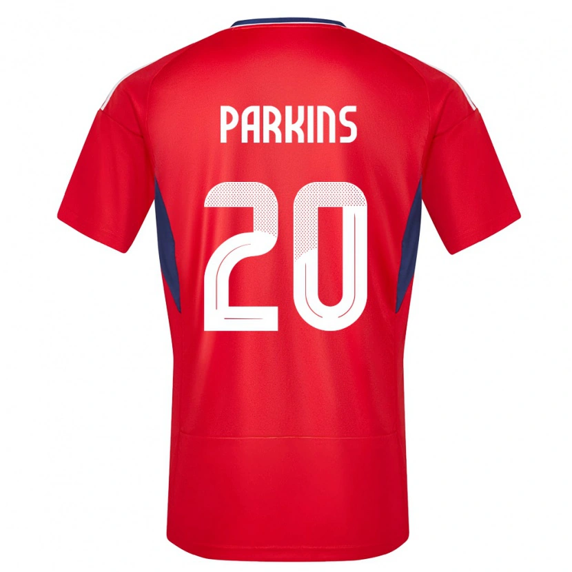 Danxen Mænd Costa Rica Rashir Parkins #20 Rød Hjemmebane Spillertrøjer 24-26 Trøje T-Shirt