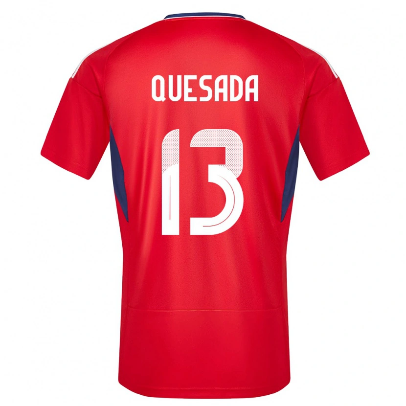 Danxen Mænd Costa Rica Sebastián Quesada #13 Rød Hjemmebane Spillertrøjer 24-26 Trøje T-Shirt