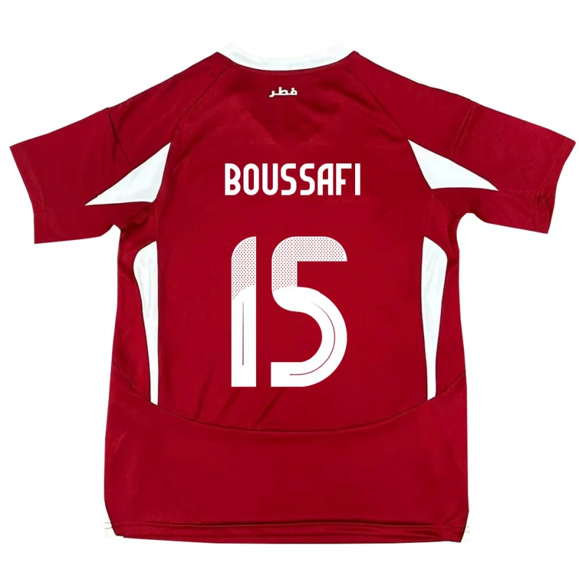 Danxen Mænd Qatar Rabh Boussafi #15 Rød Hjemmebane Spillertrøjer 24-26 Trøje T-Shirt