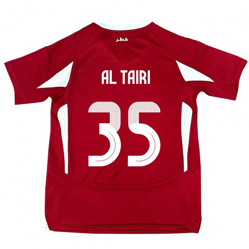 Danxen Mænd Qatar Osamah Al Tairi #35 Rød Hjemmebane Spillertrøjer 24-26 Trøje T-Shirt