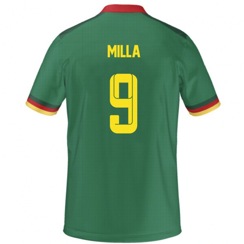 Danxen Mænd Cameroun Kevin-Prince Milla #9 Grøn Hjemmebane Spillertrøjer 24-26 Trøje T-Shirt