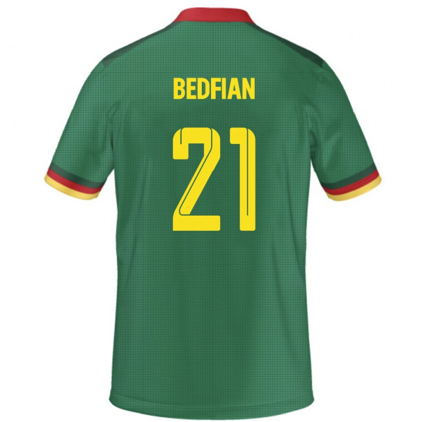 Danxen Mænd Cameroun Wilfried Bedfian #21 Grøn Hjemmebane Spillertrøjer 24-26 Trøje T-Shirt