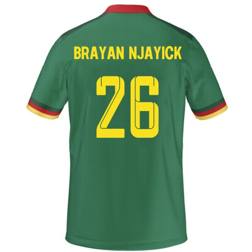 Danxen Mænd Cameroun Fils Brayan Njayick #26 Grøn Hjemmebane Spillertrøjer 24-26 Trøje T-Shirt