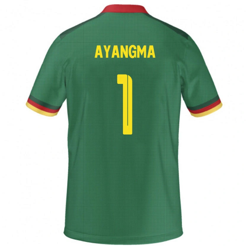 Danxen Mænd Cameroun Pauline Ayangma #1 Grøn Hjemmebane Spillertrøjer 24-26 Trøje T-Shirt