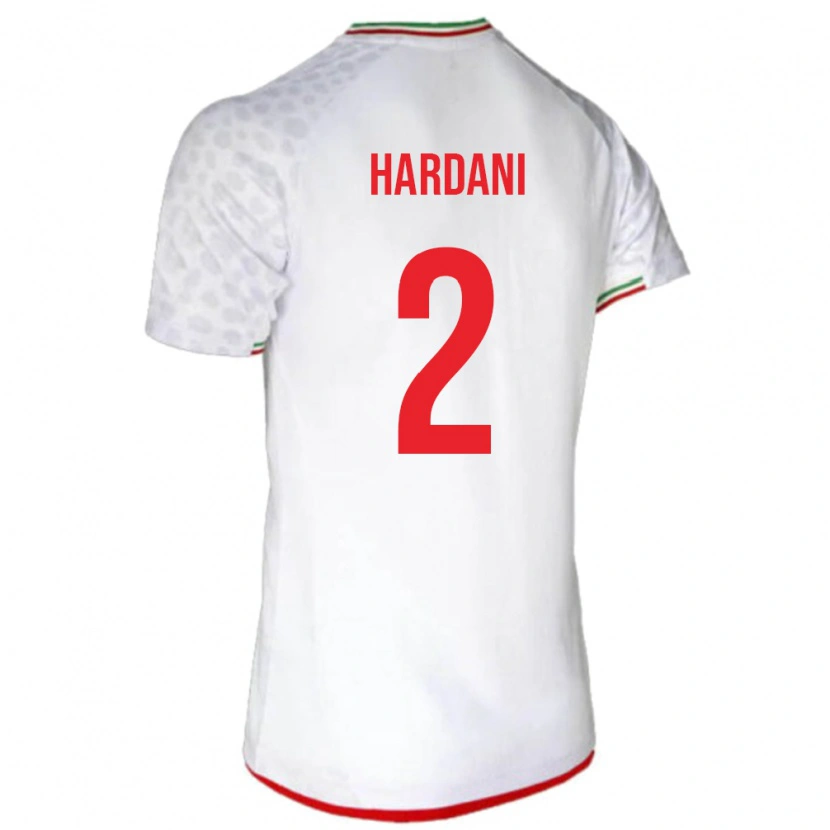 Danxen Mænd Iran Saleh Hardani #2 Hvid Hjemmebane Spillertrøjer 24-26 Trøje T-Shirt