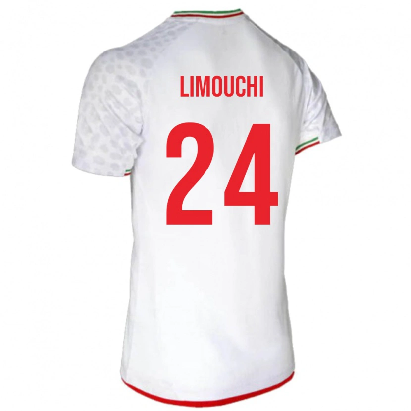 Danxen Mænd Iran Mehdi Limouchi #24 Hvid Hjemmebane Spillertrøjer 24-26 Trøje T-Shirt
