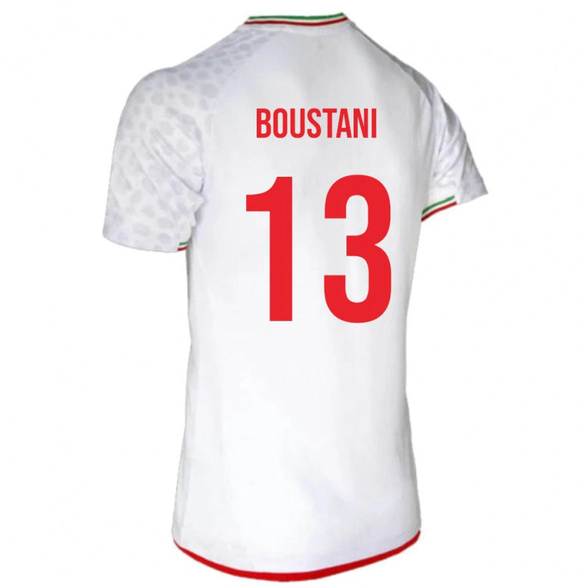Danxen Mænd Iran Amirmohammad Boustani #13 Hvid Hjemmebane Spillertrøjer 24-26 Trøje T-Shirt