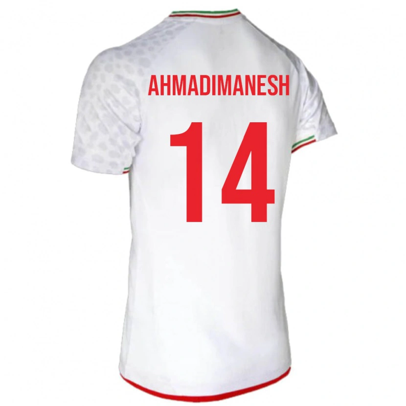 Danxen Mænd Iran Iliya Ahmadimanesh #14 Hvid Hjemmebane Spillertrøjer 24-26 Trøje T-Shirt
