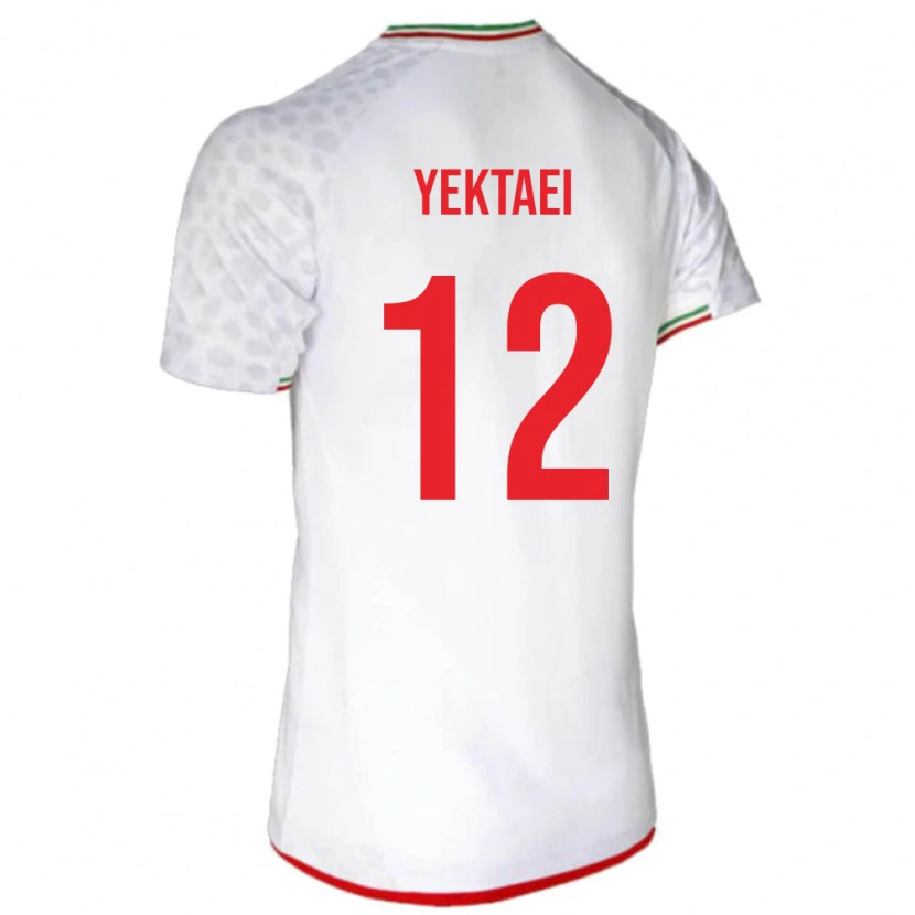 Danxen Mænd Iran Maryam Yektaei #12 Hvid Hjemmebane Spillertrøjer 24-26 Trøje T-Shirt