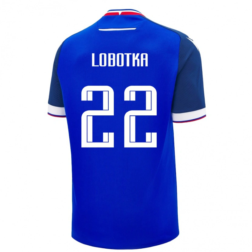 Danxen Mænd Slovakiet Stanislav Lobotka #22 Blå Hjemmebane Spillertrøjer 24-26 Trøje T-Shirt