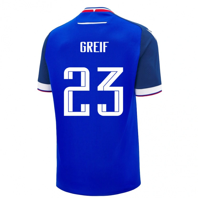 Danxen Mænd Slovakiet Dominik Greif #23 Blå Hjemmebane Spillertrøjer 24-26 Trøje T-Shirt