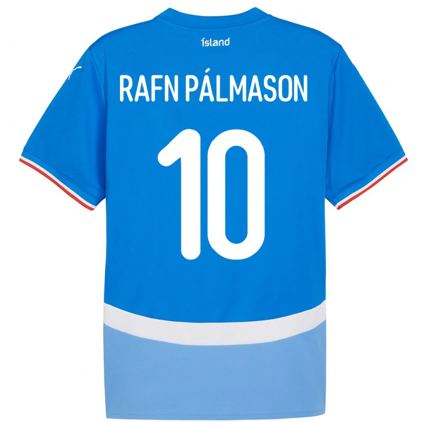 Danxen Mænd Island Alexander Rafn Pálmason #10 Blå Hjemmebane Spillertrøjer 24-26 Trøje T-Shirt
