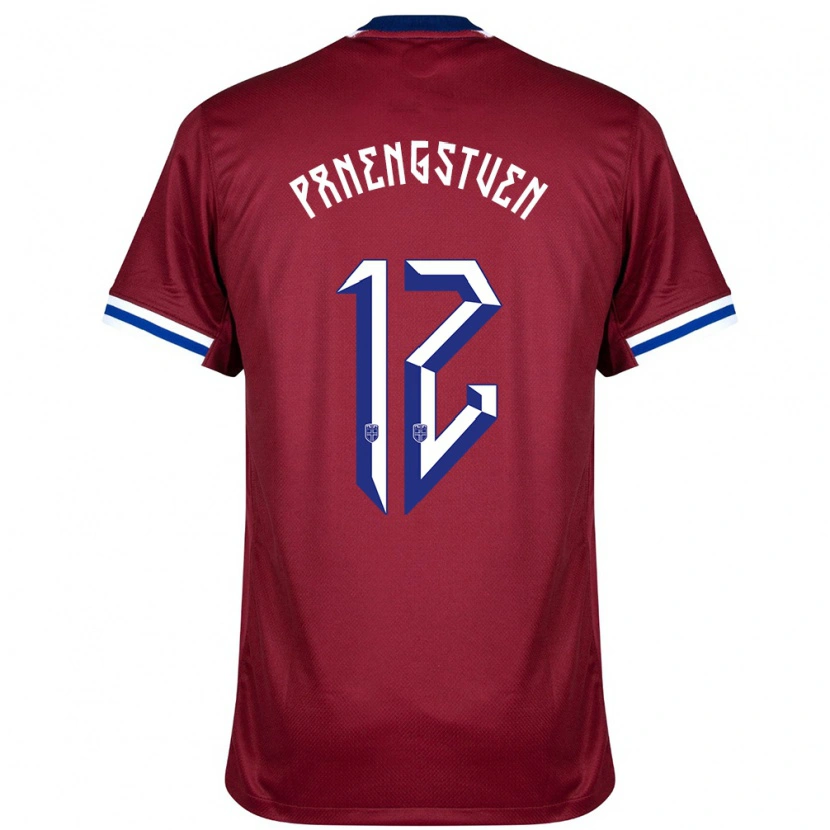 Danxen Mænd Norge Selma Panengstuen #12 Rød Blå Hvid Hjemmebane Spillertrøjer 24-26 Trøje T-Shirt