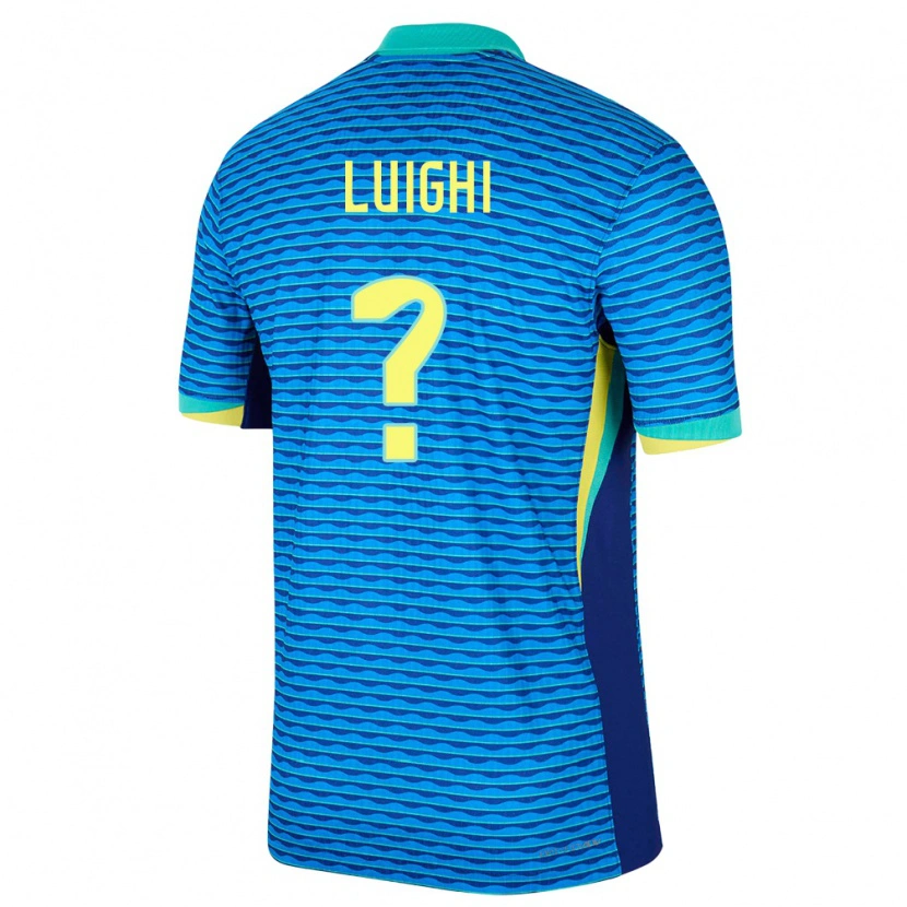 Danxen Mænd Brasilien Luighi #0 Blå Udebane Spillertrøjer 24-26 Trøje T-Shirt