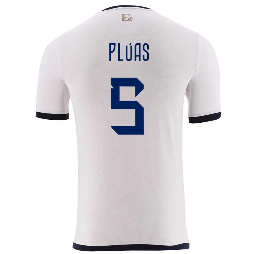 Danxen Mænd Ecuador Erick Plúas #5 Hvid Udebane Spillertrøjer 24-26 Trøje T-Shirt