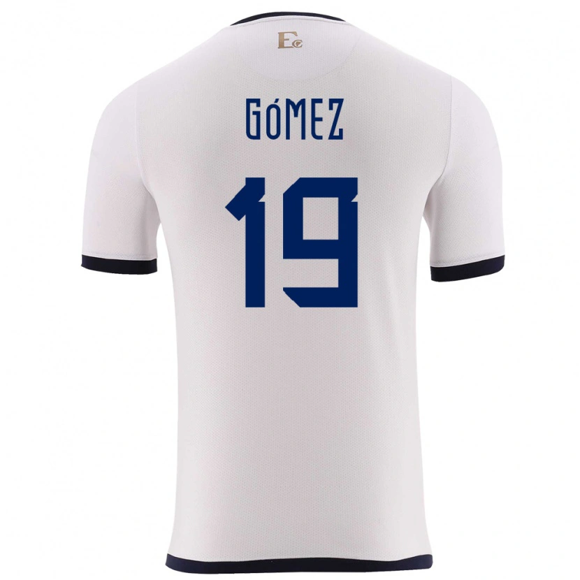 Danxen Mænd Ecuador Aníbal Gómez #19 Hvid Udebane Spillertrøjer 24-26 Trøje T-Shirt