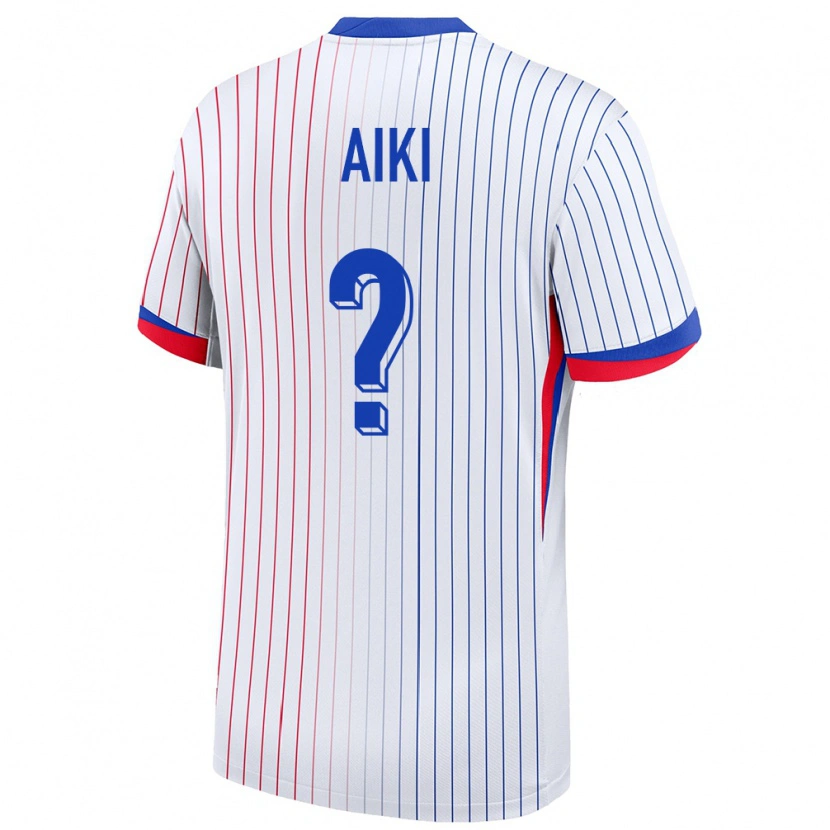 Danxen Mænd Frankrig Ayman Aiki #0 Hvid Udebane Spillertrøjer 24-26 Trøje T-Shirt