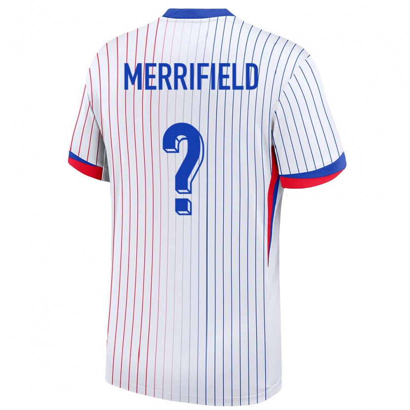 Danxen Mænd Frankrig Loan Merrifield #0 Hvid Udebane Spillertrøjer 24-26 Trøje T-Shirt