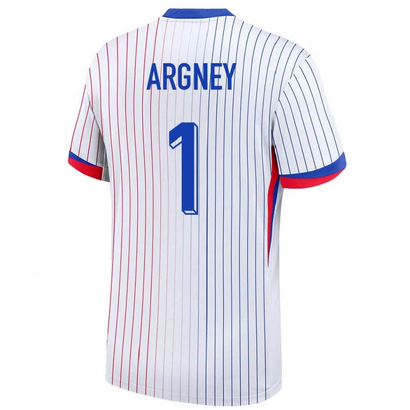 Danxen Mænd Frankrig Paul Argney #1 Hvid Udebane Spillertrøjer 24-26 Trøje T-Shirt