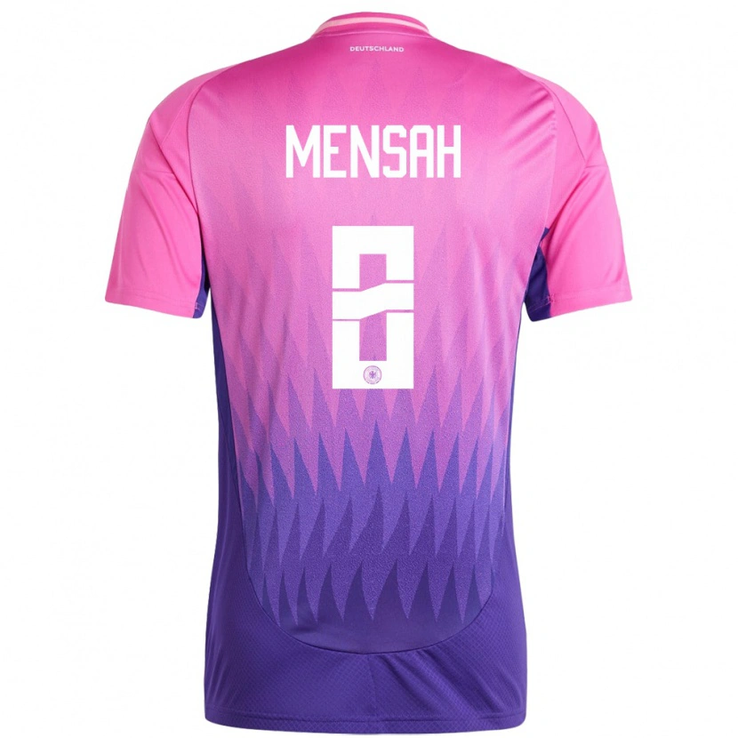 Danxen Mænd Tyskland Naba Mensah #8 Pink Lilla Udebane Spillertrøjer 24-26 Trøje T-Shirt