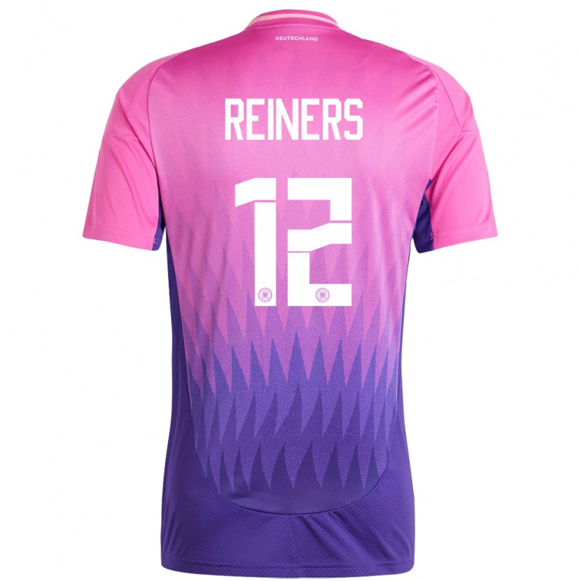 Danxen Mænd Tyskland Leonard Reiners #12 Pink Lilla Udebane Spillertrøjer 24-26 Trøje T-Shirt
