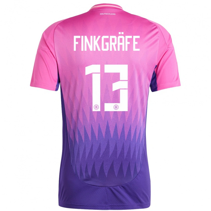 Danxen Mænd Tyskland Max Finkgräfe #13 Pink Lilla Udebane Spillertrøjer 24-26 Trøje T-Shirt