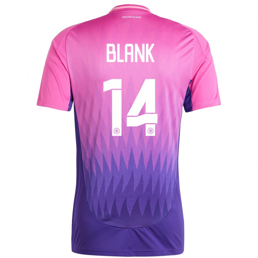 Danxen Mænd Tyskland Hendry Blank #14 Pink Lilla Udebane Spillertrøjer 24-26 Trøje T-Shirt