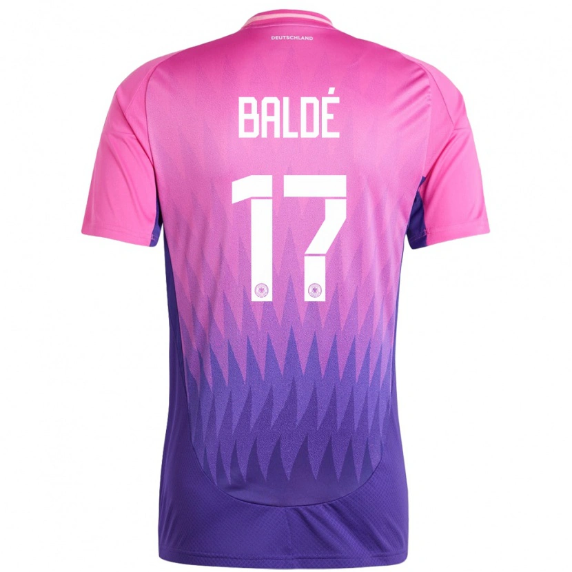 Danxen Mænd Tyskland Fabio Baldé #17 Pink Lilla Udebane Spillertrøjer 24-26 Trøje T-Shirt