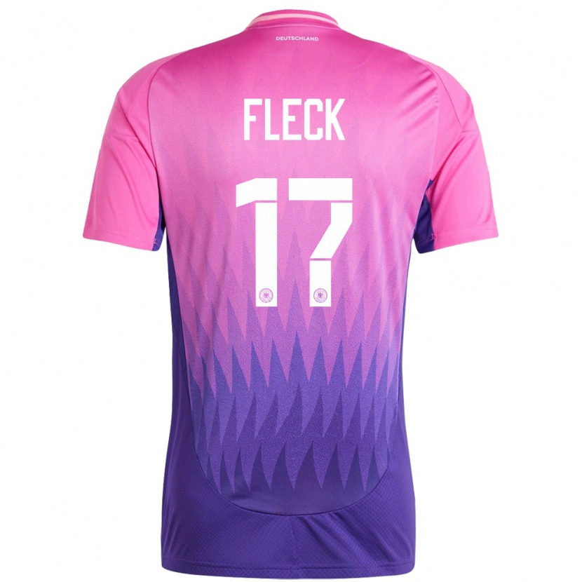Danxen Mænd Tyskland Fritz Fleck #17 Pink Lilla Udebane Spillertrøjer 24-26 Trøje T-Shirt