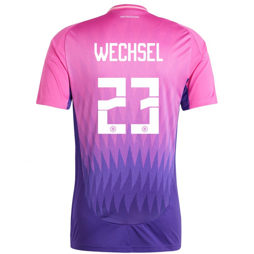Danxen Mænd Tyskland Leon-Oumar Wechsel #23 Pink Lilla Udebane Spillertrøjer 24-26 Trøje T-Shirt