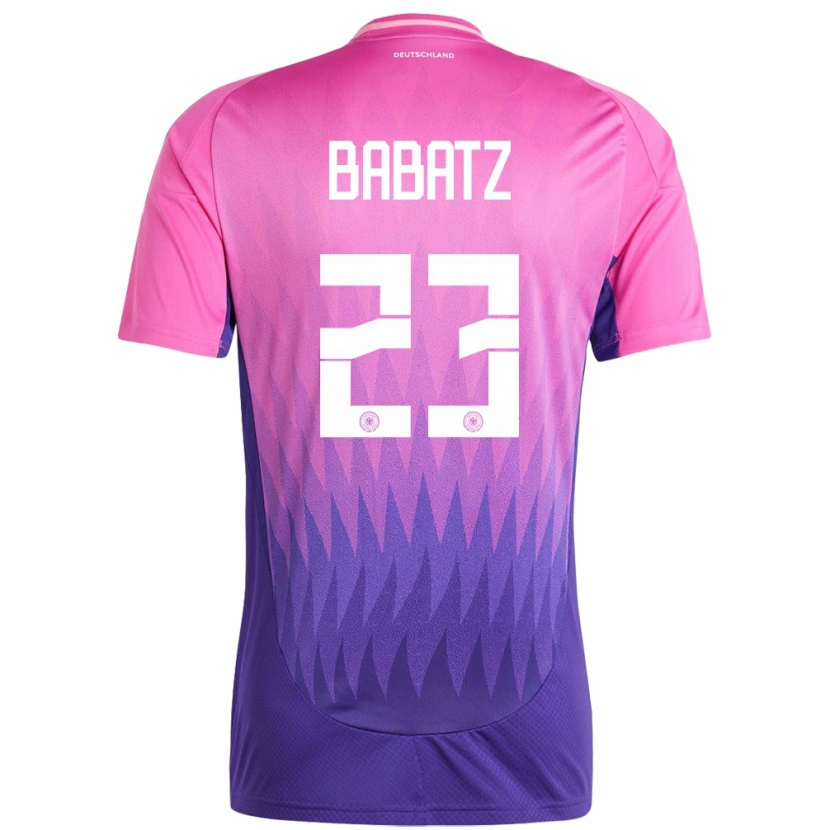 Danxen Mænd Tyskland Louis Babatz #23 Pink Lilla Udebane Spillertrøjer 24-26 Trøje T-Shirt