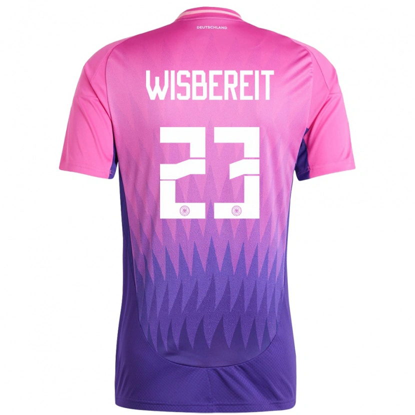 Danxen Mænd Tyskland Tom Wisbereit #23 Pink Lilla Udebane Spillertrøjer 24-26 Trøje T-Shirt