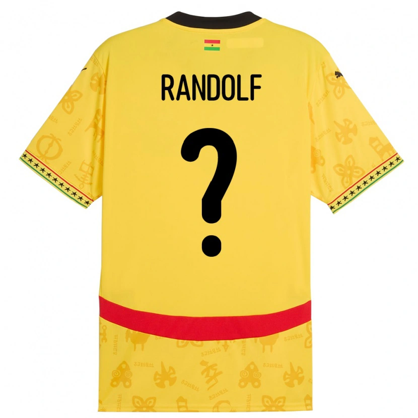 Danxen Mænd Ghana Augustine Randolf #0 Gul Udebane Spillertrøjer 24-26 Trøje T-Shirt