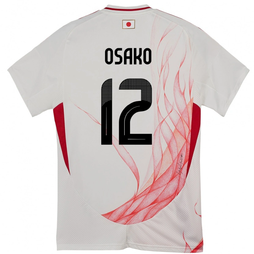 Danxen Mænd Japan Keisuke Osako #12 Hvid Udebane Spillertrøjer 24-26 Trøje T-Shirt