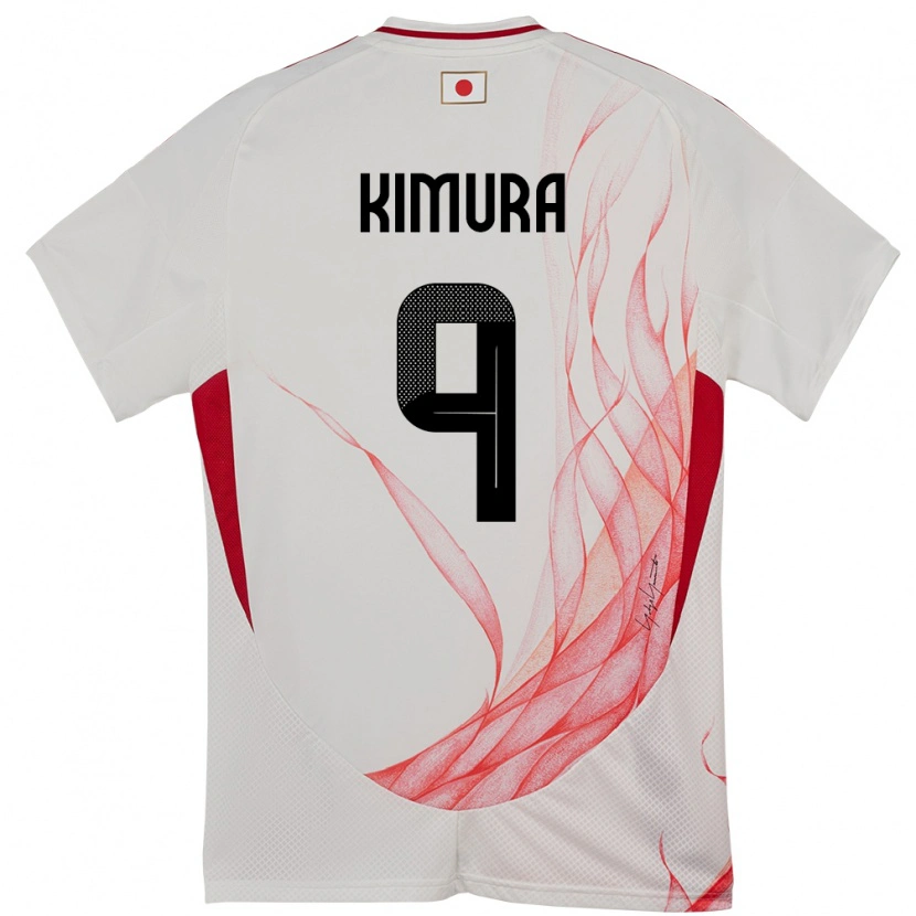 Danxen Mænd Japan Yudai Kimura #9 Hvid Udebane Spillertrøjer 24-26 Trøje T-Shirt