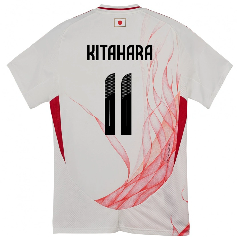 Danxen Mænd Japan Maki Kitahara #11 Hvid Udebane Spillertrøjer 24-26 Trøje T-Shirt