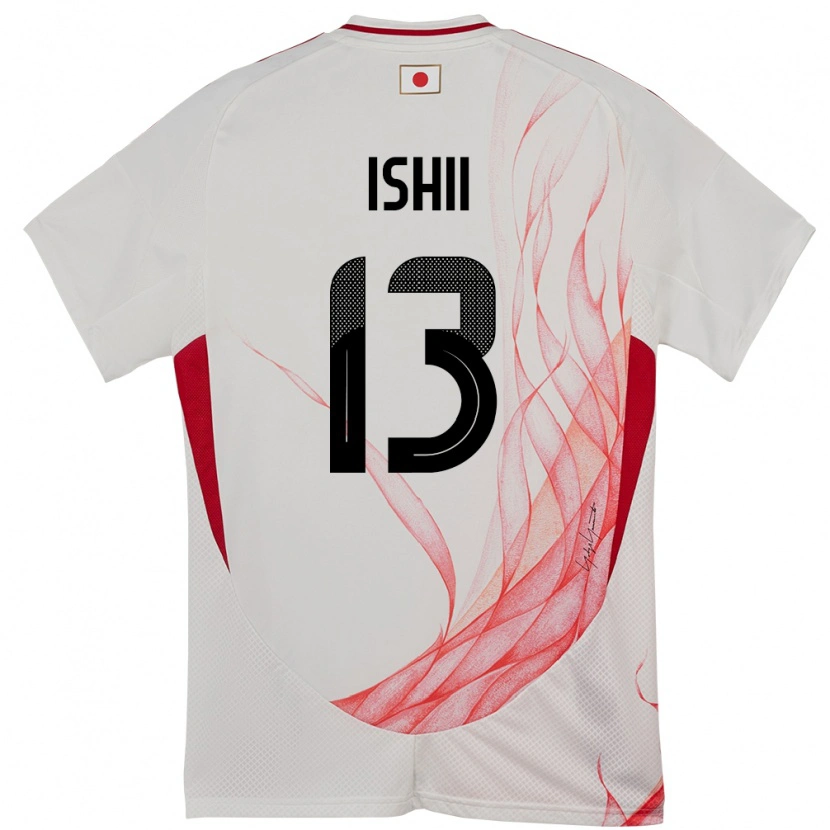 Danxen Mænd Japan Hisatsugu Ishii #13 Hvid Udebane Spillertrøjer 24-26 Trøje T-Shirt