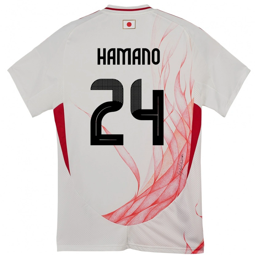 Danxen Mænd Japan Maika Hamano #24 Hvid Udebane Spillertrøjer 24-26 Trøje T-Shirt