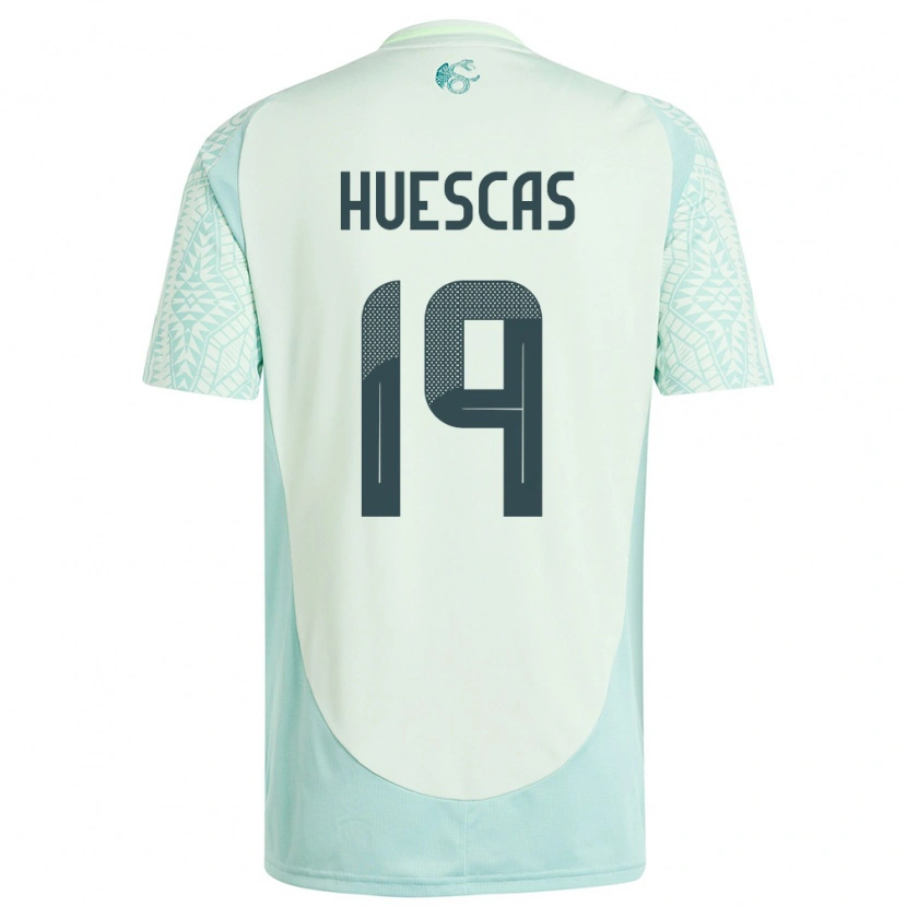 Danxen Mænd Mexico Rodrigo Huescas #19 Linen Grøn Udebane Spillertrøjer 24-26 Trøje T-Shirt