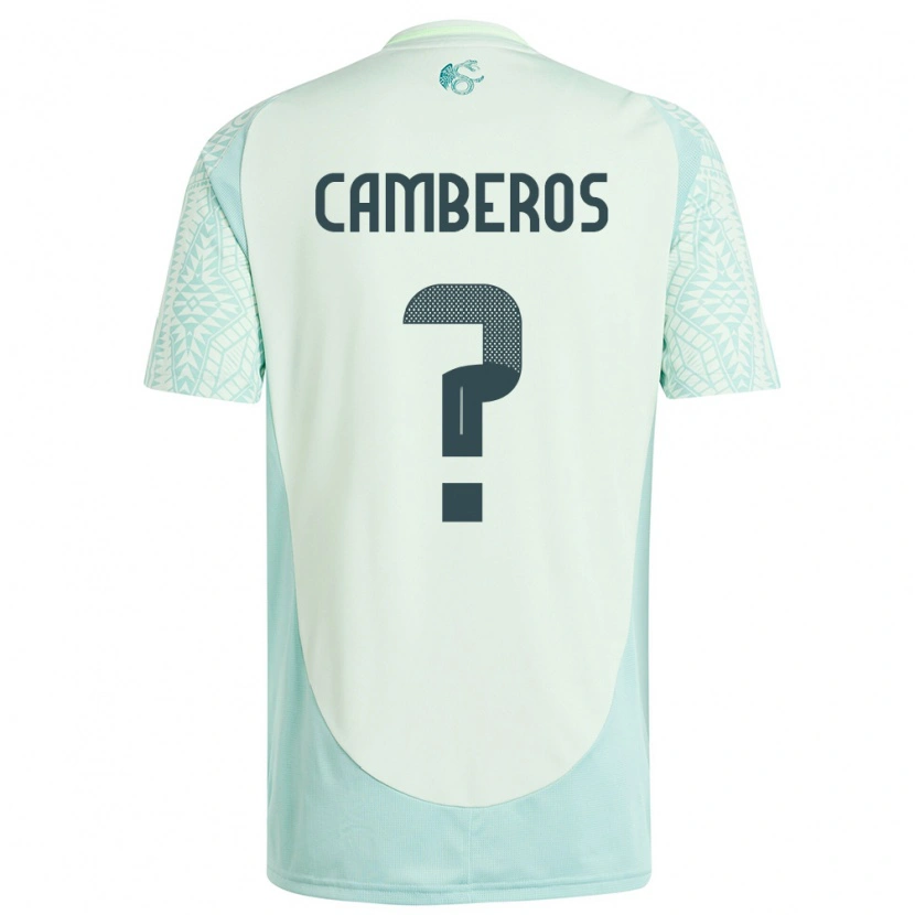 Danxen Mænd Mexico Hugo Camberos #0 Linen Grøn Udebane Spillertrøjer 24-26 Trøje T-Shirt