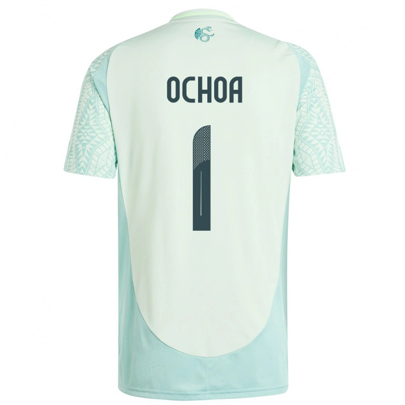 Danxen Mænd Mexico Emmanuel Ochoa #1 Linen Grøn Udebane Spillertrøjer 24-26 Trøje T-Shirt
