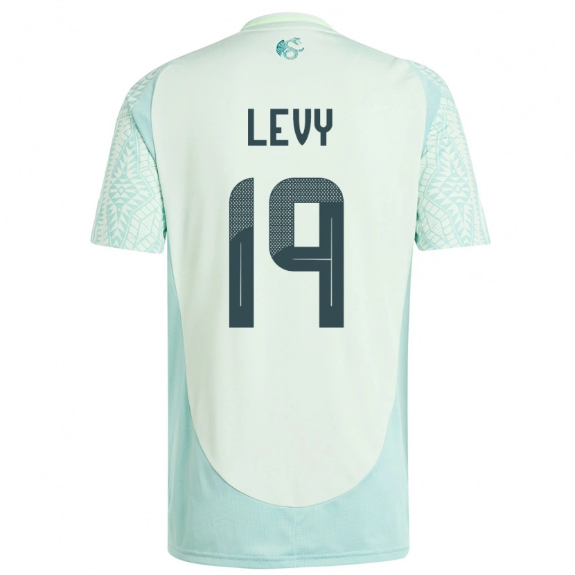 Danxen Mænd Mexico Mateo Levy #19 Linen Grøn Udebane Spillertrøjer 24-26 Trøje T-Shirt