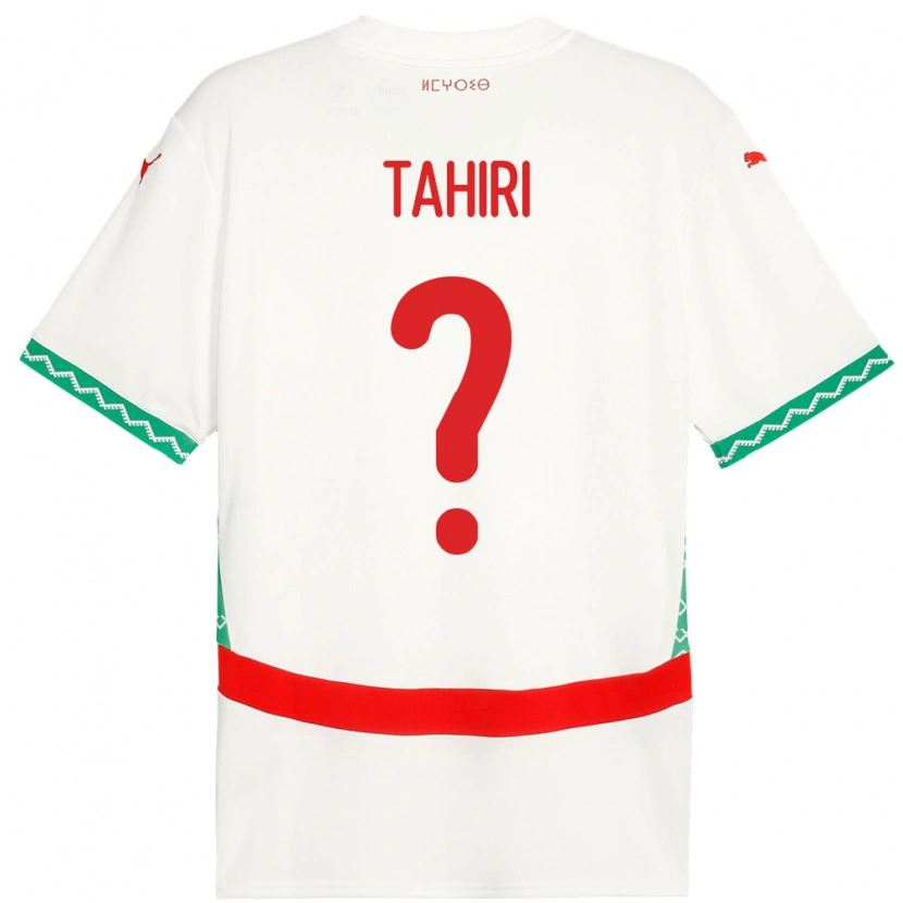 Danxen Mænd Marokko Aymen Tahiri #0 Hvid Udebane Spillertrøjer 24-26 Trøje T-Shirt