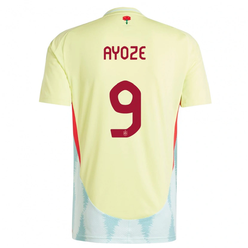 Danxen Mænd Spanien Ayoze Pérez #9 Gul Udebane Spillertrøjer 24-26 Trøje T-Shirt
