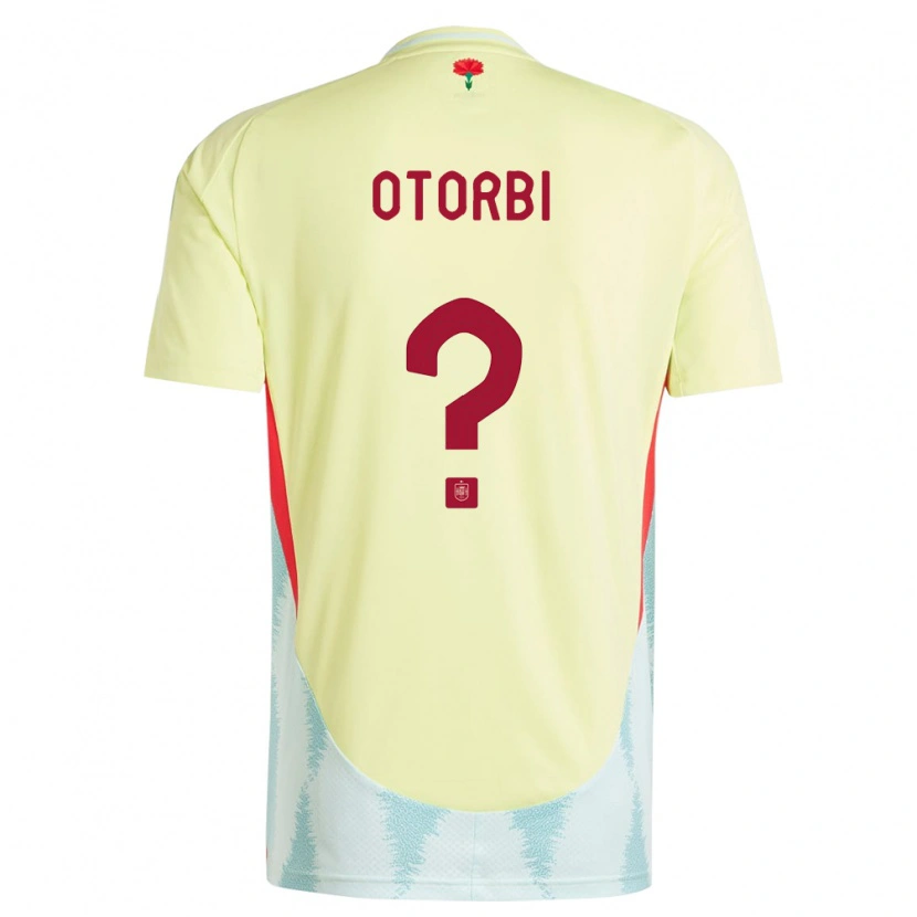 Danxen Mænd Spanien David Otorbi #0 Gul Udebane Spillertrøjer 24-26 Trøje T-Shirt